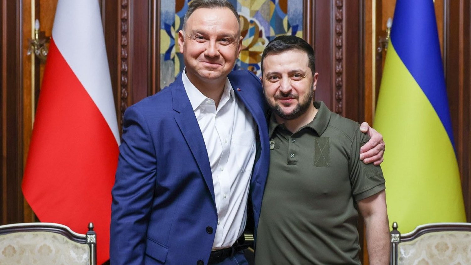 Andrzej Duda i Wołodymyr Zełenski podczas poprzedniego spotkania
