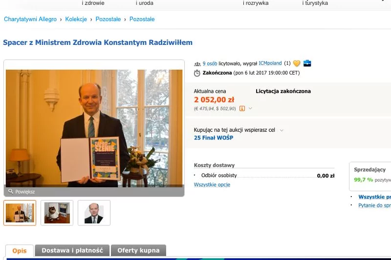 Spacer z ministrem zdrowia Konstantym Radziwiłłem