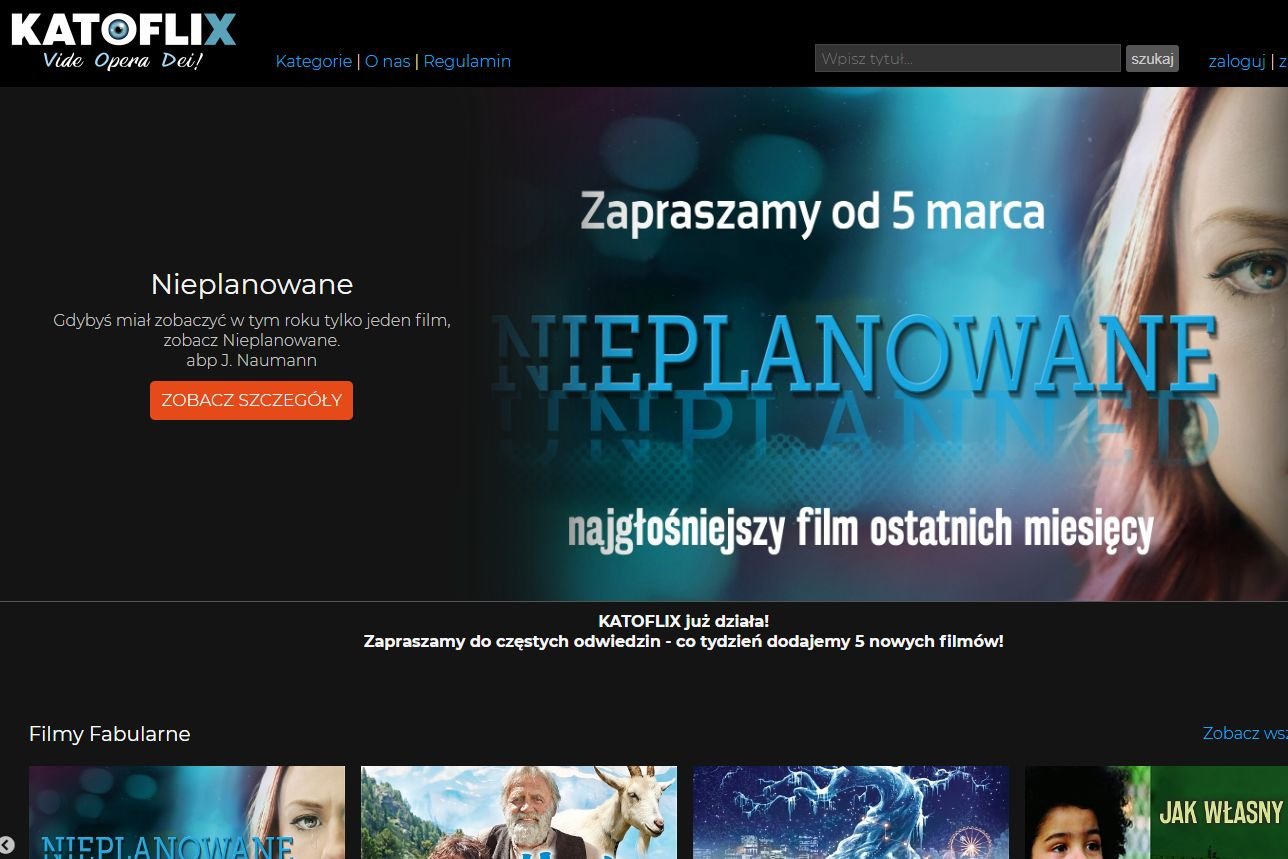 Katoflix to chrześcijańśki serwis VOD