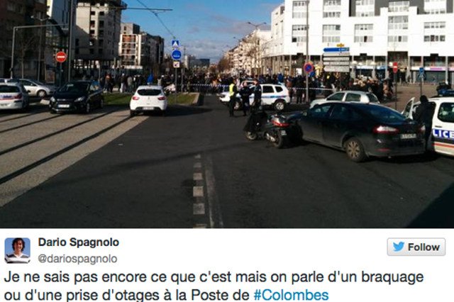 W podparyskiej miejscowości Colombes uzbrojony mężczyzna napadł na pocztę i wziął trzech zakładników