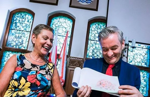 Krystyna Danilecka-Wojewódzka i Robert Biedroń.