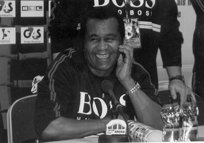 Emanuel Steward podczas jednej z konferencji przed walką Władymira Kliczko.