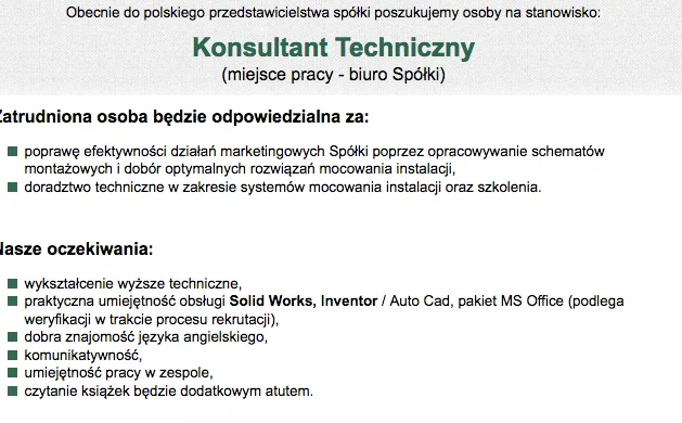 Ogłoszenie firmy Walraven.