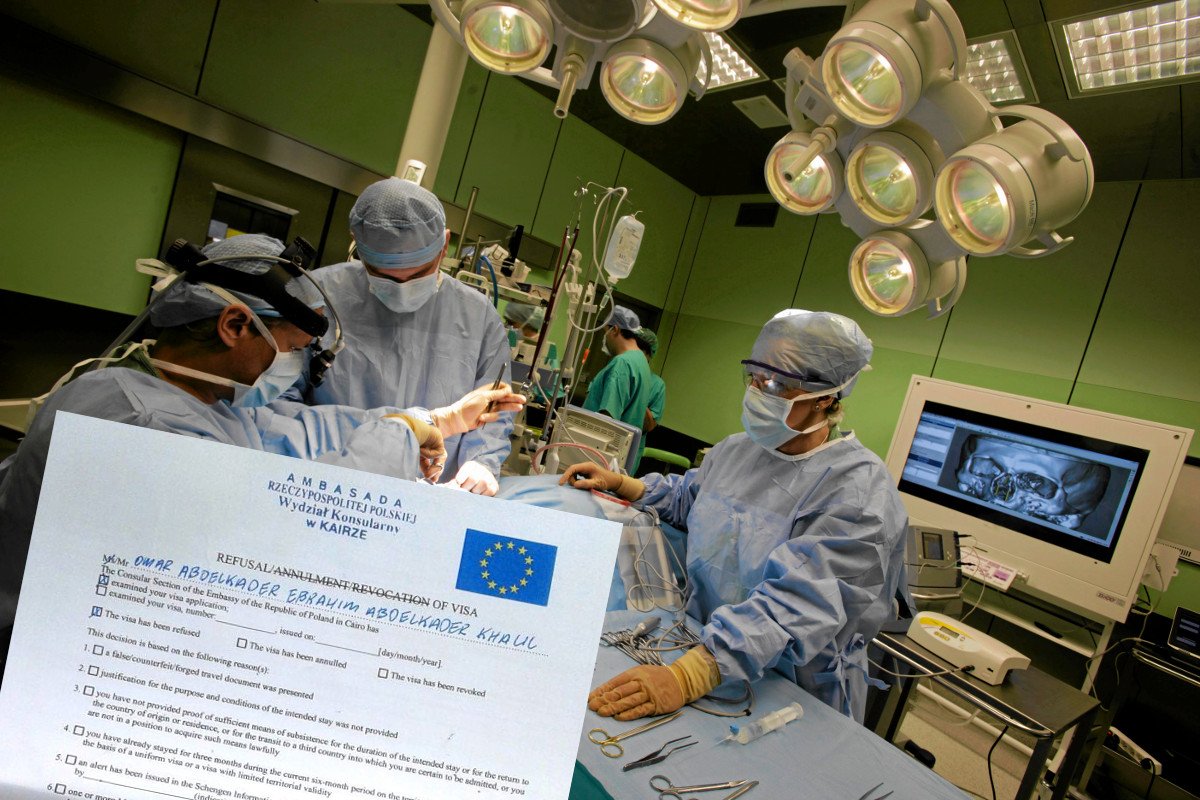 Pracownicy placówki dyplomatycznej w Kairze odmówili wydania wizy obywatelowi Egiptu, który chciał przyjechać do Polski z synem na operację plastyczną twarzy.
