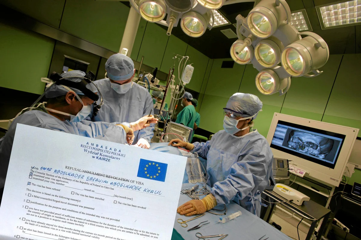 Pracownicy placówki dyplomatycznej w Kairze odmówili wydania wizy obywatelowi Egiptu, który chciał przyjechać do Polski z synem na operację plastyczną twarzy.