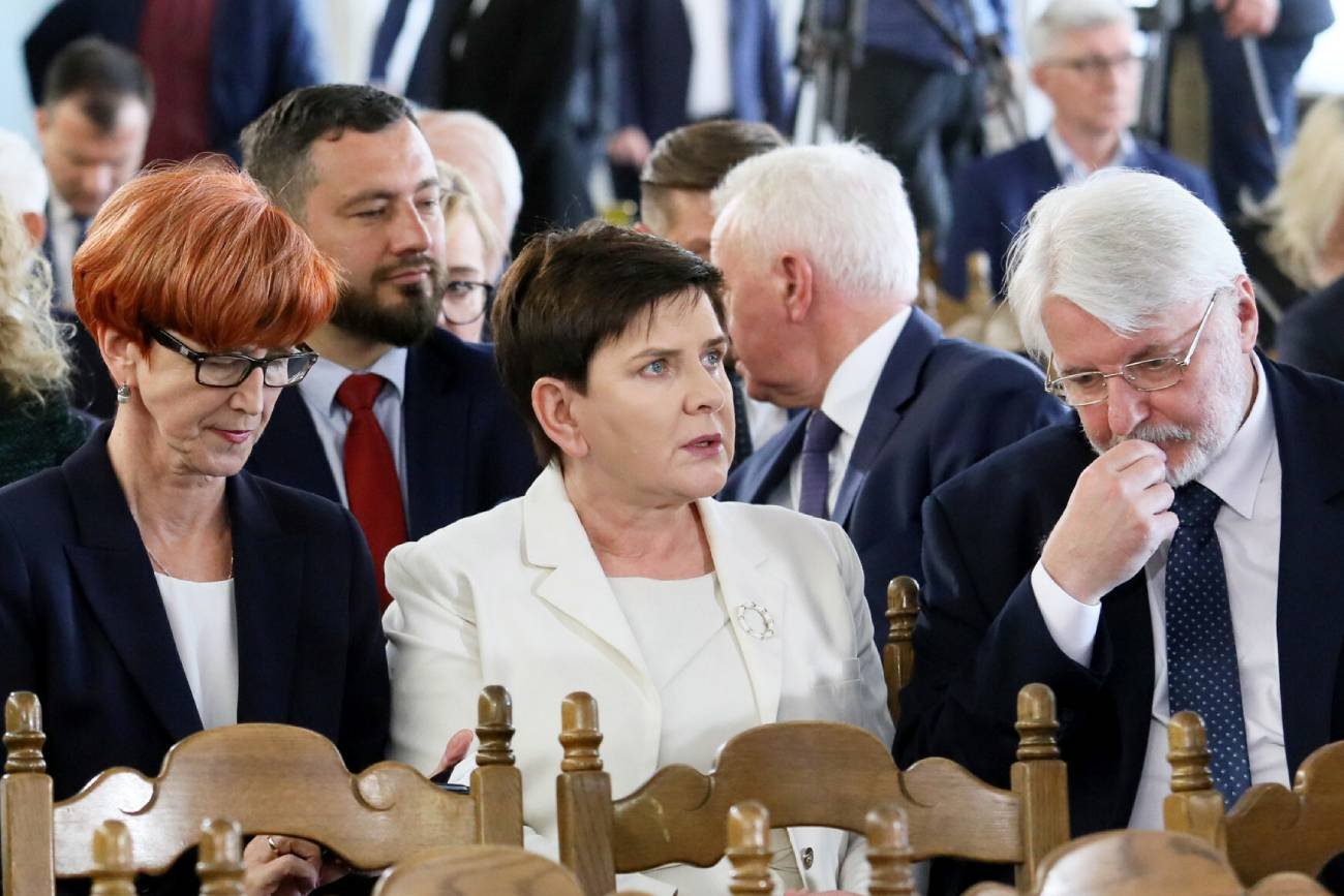 Elzbieta Rafalska, Beata Szydlo, Witold Waszczykowski.