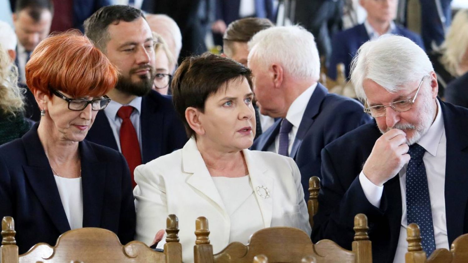 Elzbieta Rafalska, Beata Szydlo, Witold Waszczykowski.