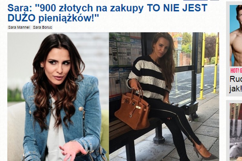 Partnerka Artura Boruca Sara Mannei wywołała burzę słowami, że "900 złotych to nieduże pieniądze"
