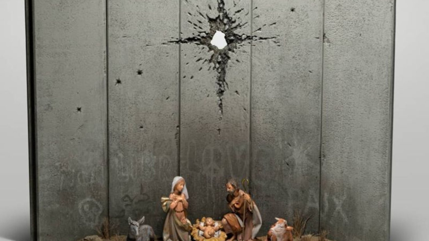Bansky odniósł się w swojej pracy do konfliktu izraelsko-palestyńskiego.