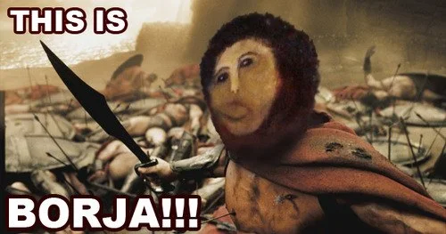 Trawestacja znanego z filmu "300" okrzyku: "This is Sparta!"