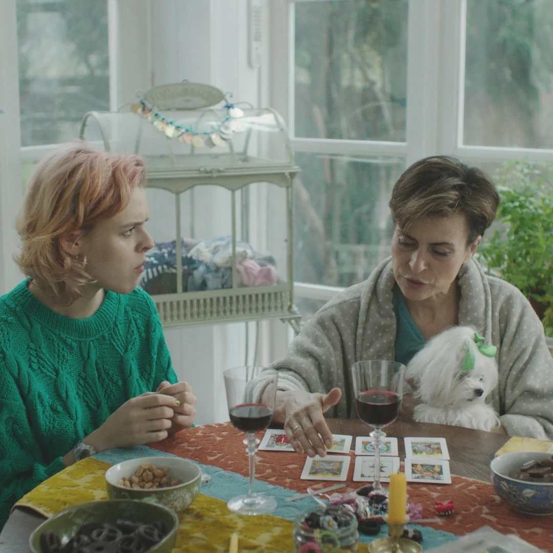 Magda Berus (filmowa Karola) i Danuta Stenka (matka Karoli)