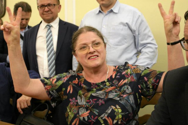 Krystyna Pawłowicz podczas posiedzenia sejmowej komisji sprawiedliwości i praw człowieka.