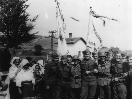 Słowacko-niemieccy okupańci. Komańcza 1939.