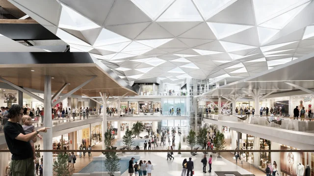 Plac główny Galerii Wilanów – wizualizacja
