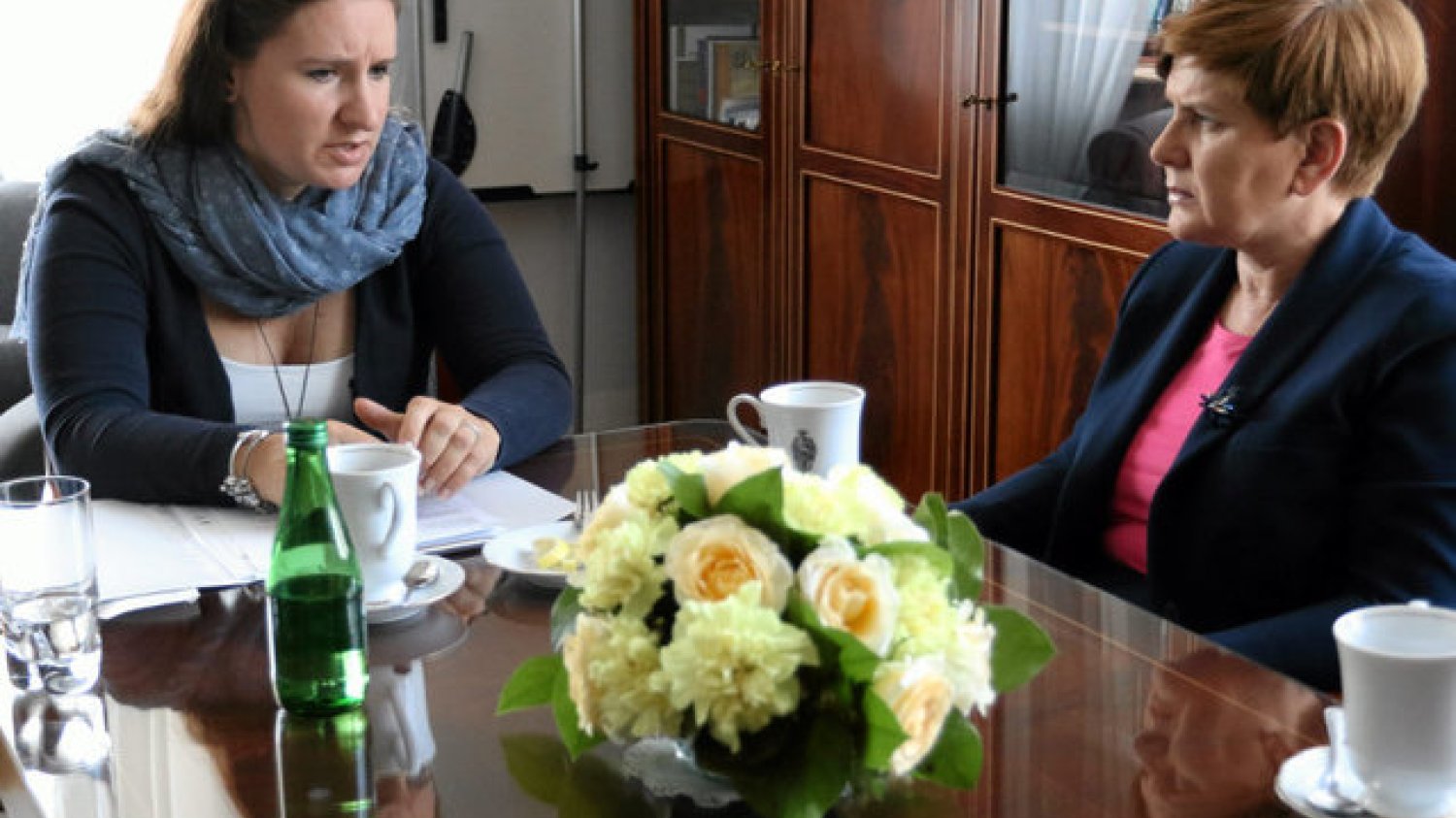 Karolina Elbanowska była pierwszym gościem nowej minister edukacji Anny Zalewskiej. 2015 rok.