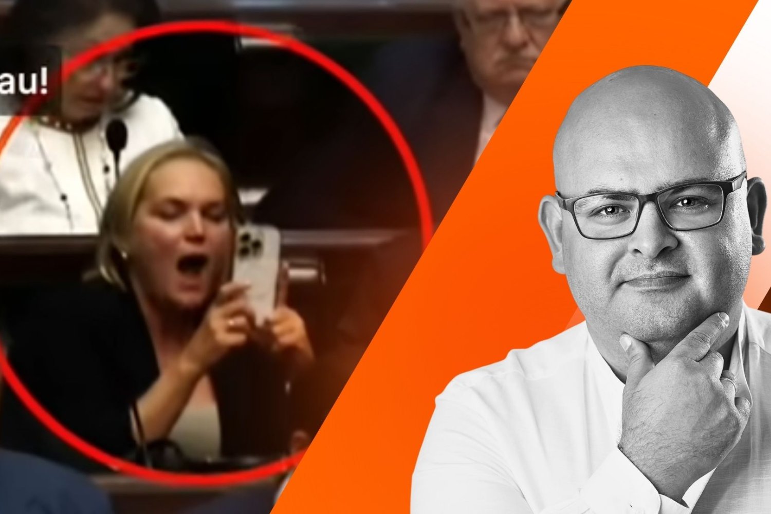Dominika Chorosińska szczekająca w Sejmie i Mateusz Przyborowski