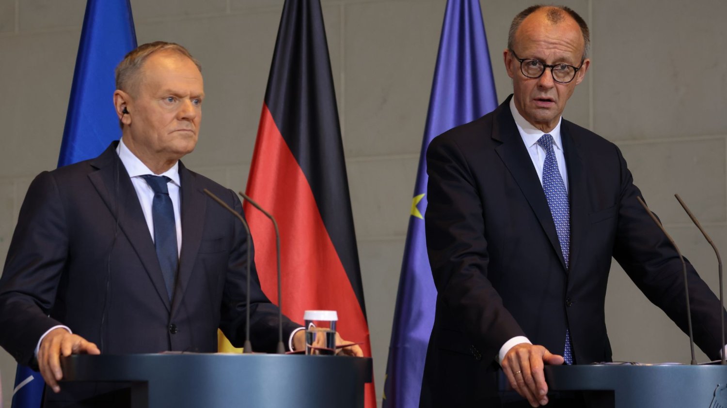 Donald Tusk i Friedrich Merz