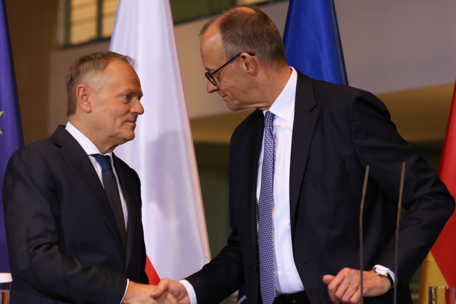Donald Tusk i kanclerz Niemiec Friedrich Merz