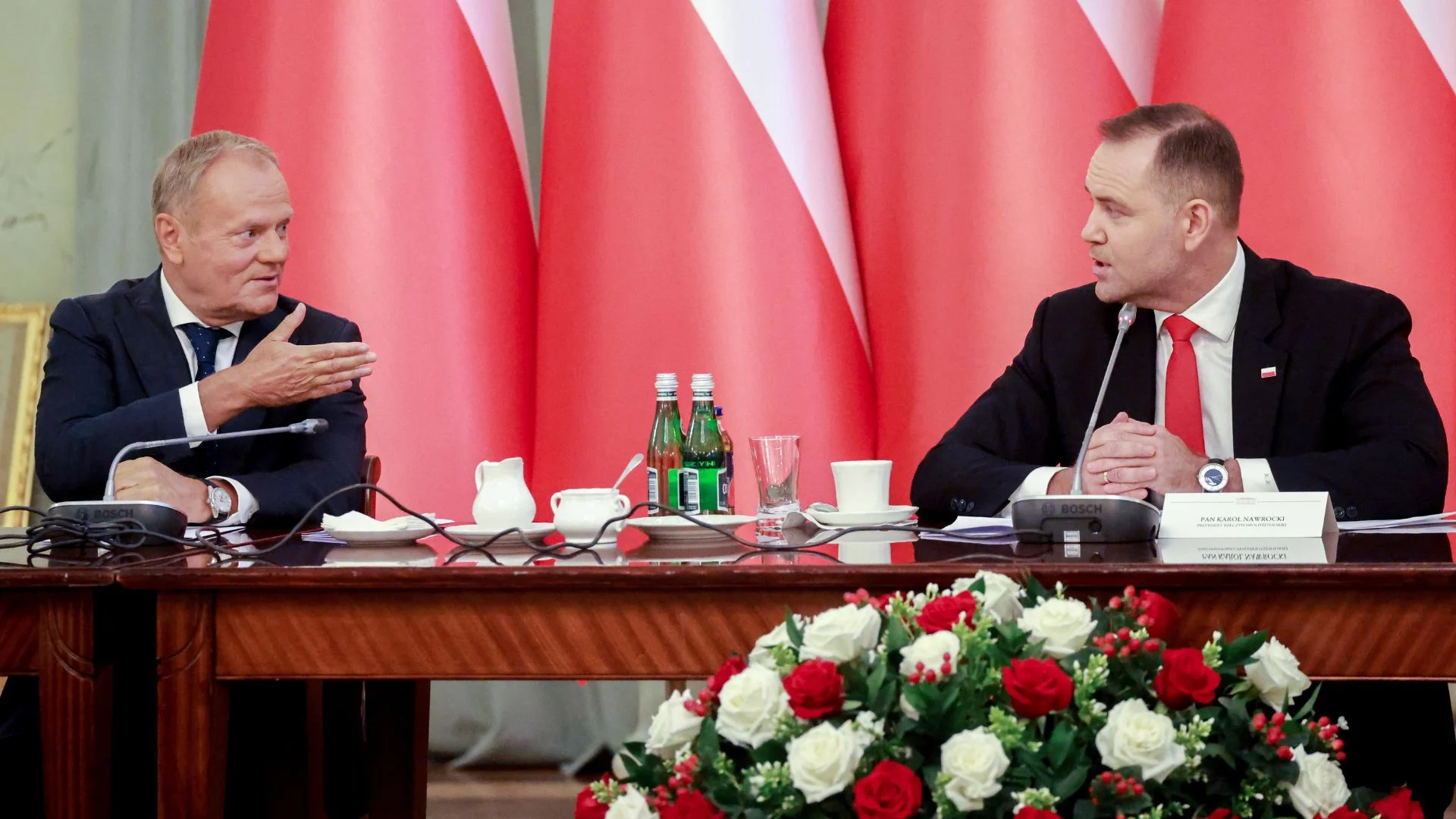 Donald Tusk i Karol Nawrocki