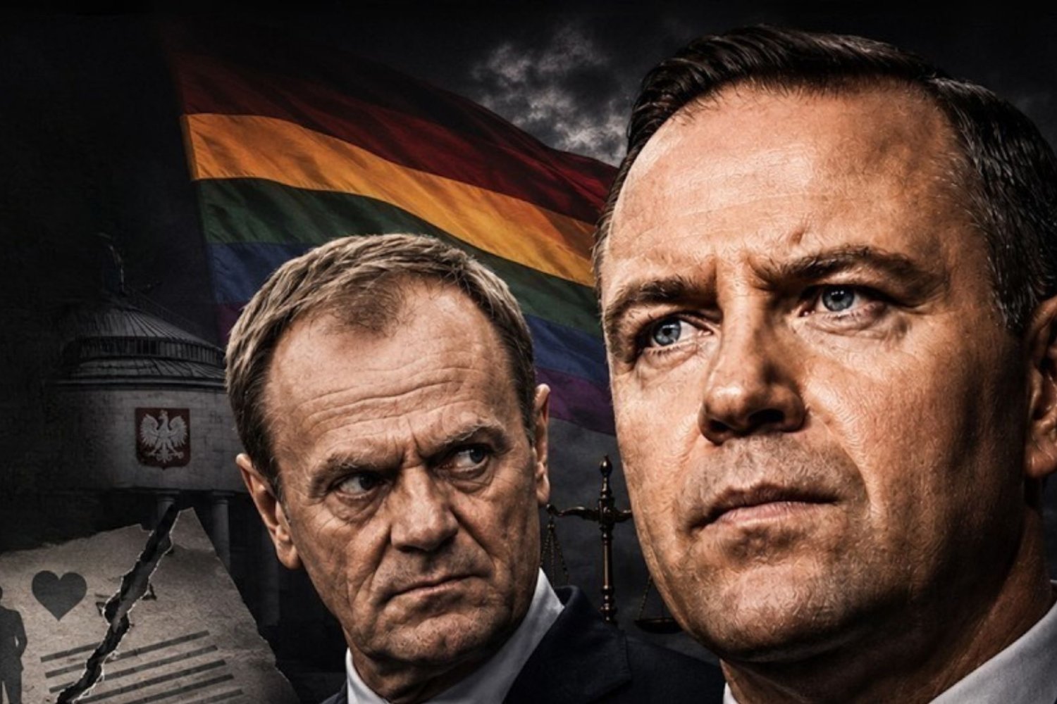 Donald Tusk i Karol Nawrocki
