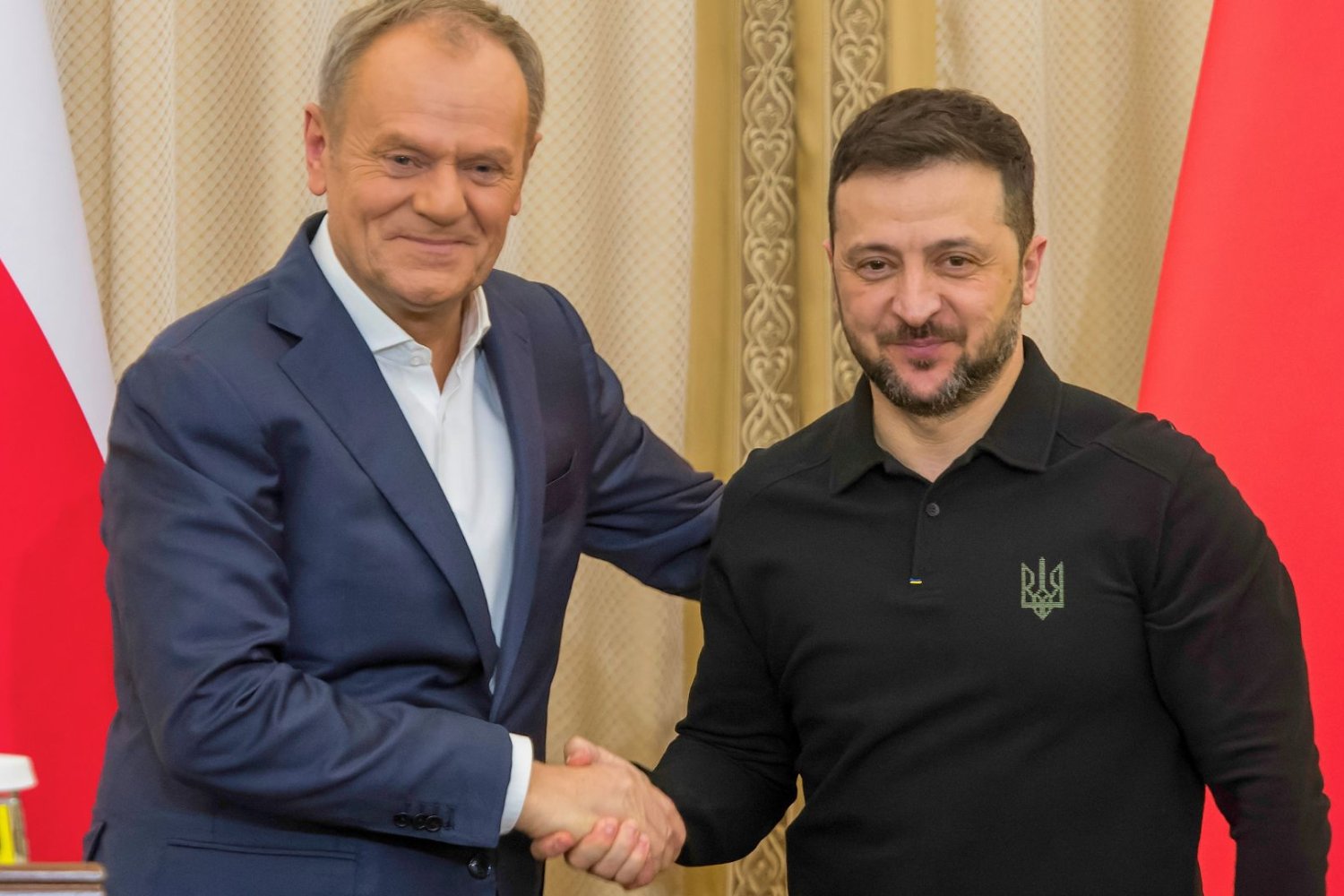 Donald Tusk i Wołodymyr Zełenski