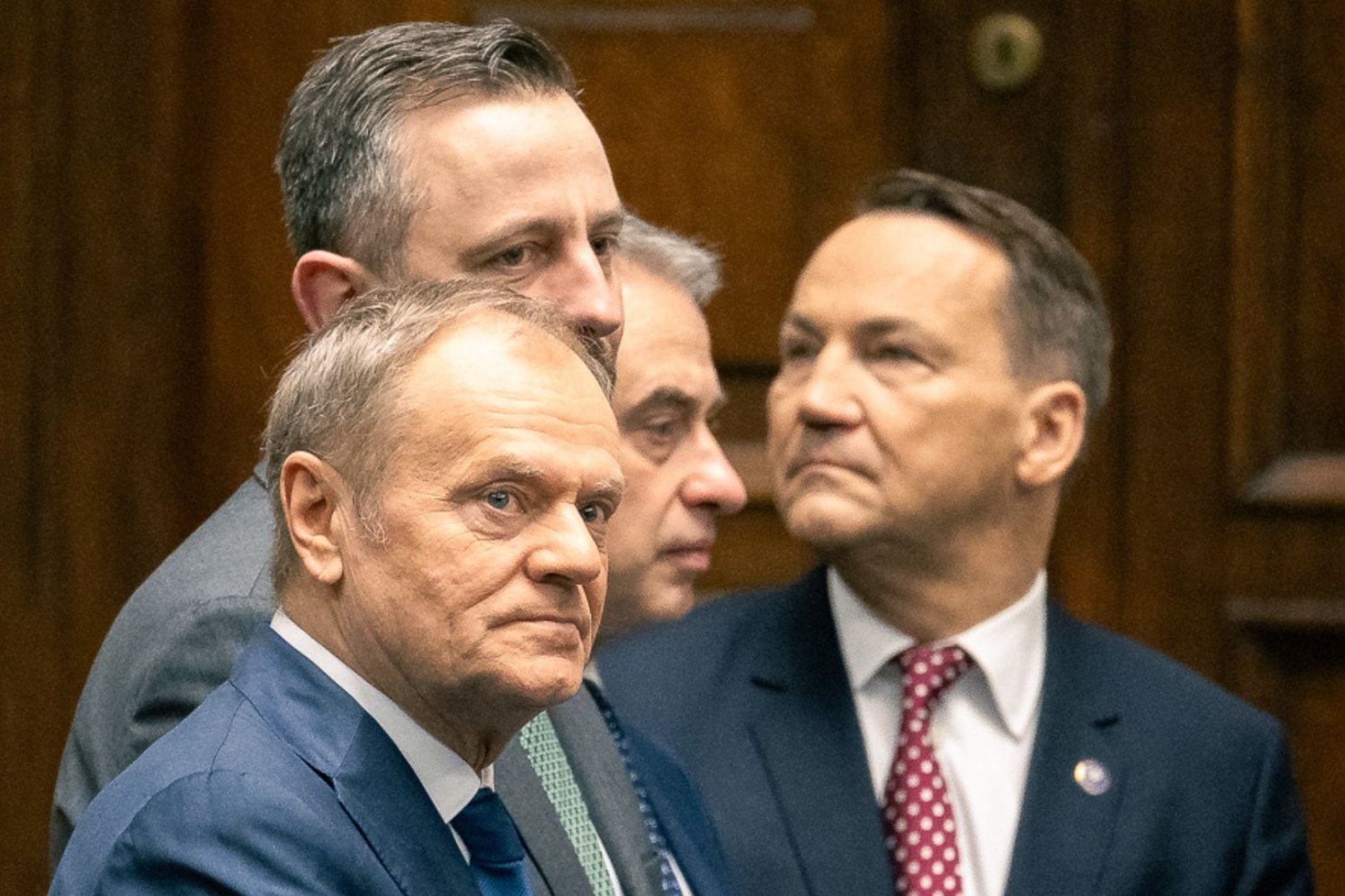 Donald Tusk z ministrami w Sejmie