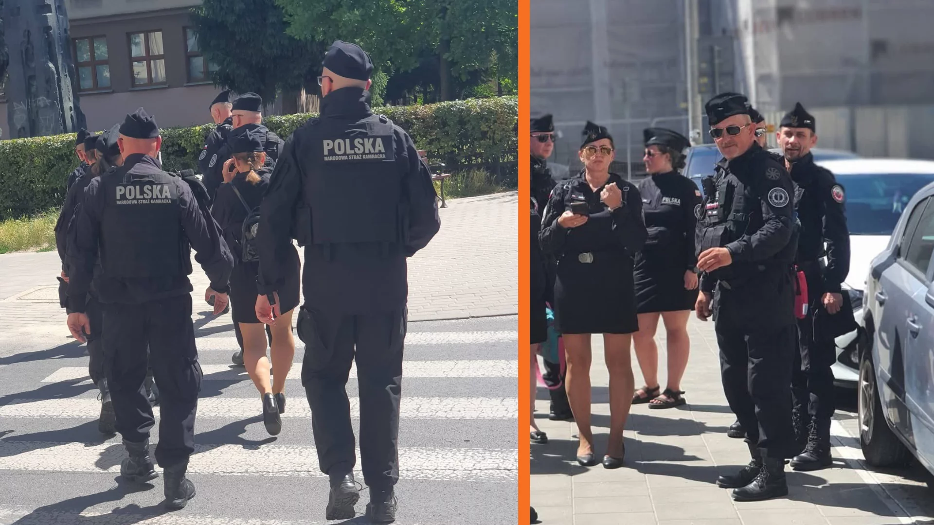 Zwolennicy "Jaszczura" w strojach imitujących policję — MSWiA nie reaguje