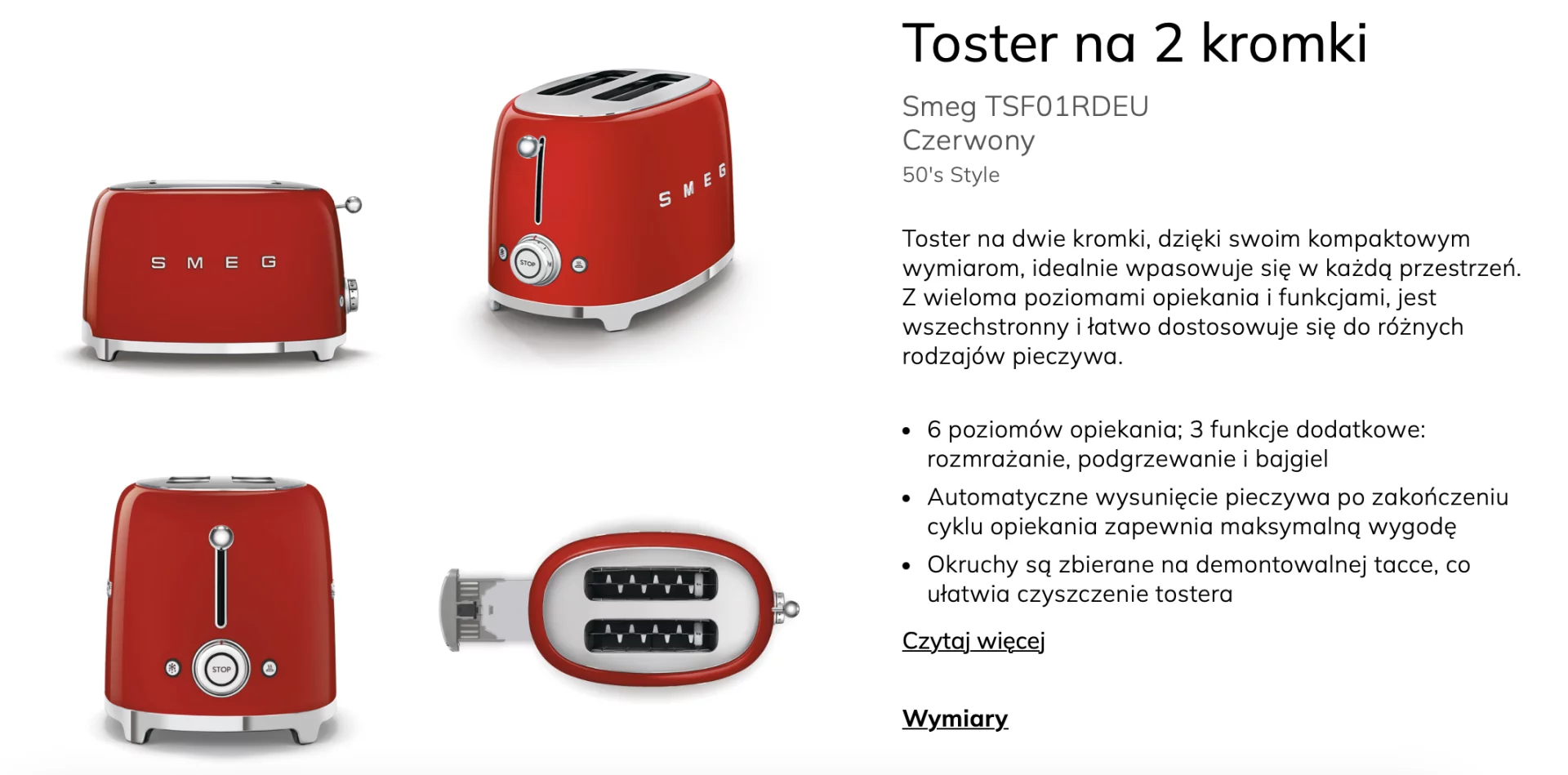 smeg, toster