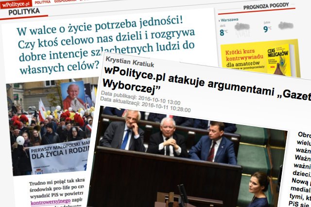 Prawicowe media zaczynają sięgać w polemice między sobą po argumenty żywcem wyjęte z organu Michnika.