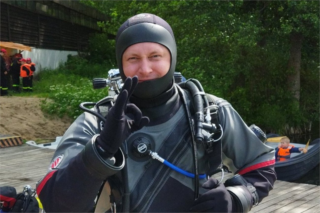 Mł. asp. Przemysław Kaczmarczyk jest strażakiem PSP w Mrągowie