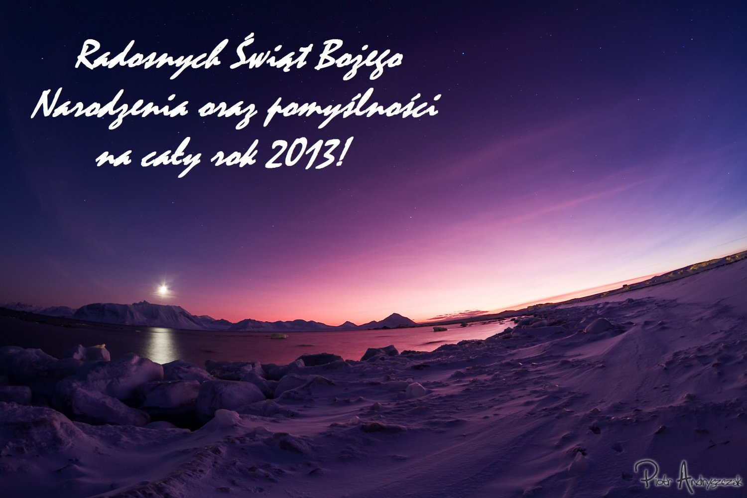 Fiord Hornsund nocą