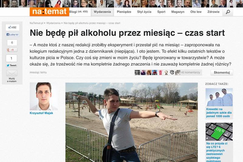 "Nie będę pił alkoholu przez miesiąc" - wyniki testu