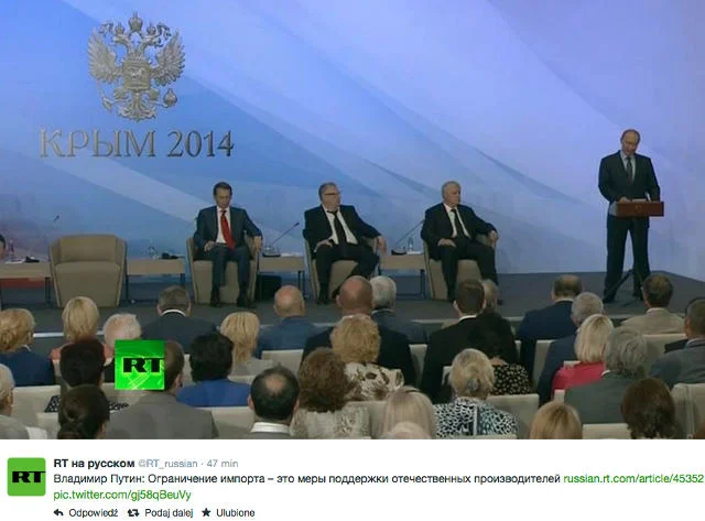 Władimir Putin przemawia na Krymie