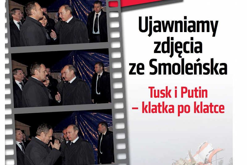 Na okładce "Do Rzeczy" pokazano kilka zdjęć Donalda Tuska rozmawiającego z Władimirem Putinem w Smoleńsku.