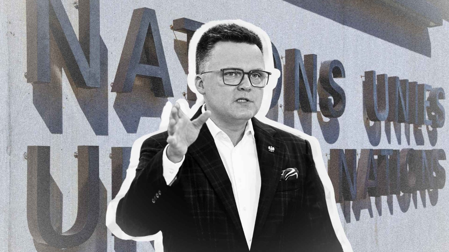 To ma być prawdziwy powód decyzji Hołowni Szymon Hołownia na tle siedziby ONZ