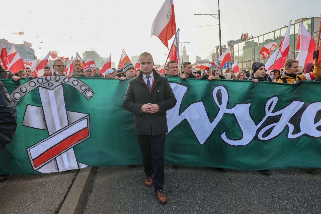 Jednoznaczny wpis Młodzieży Wszechpolskiej z okazji Święta Niepodległości.