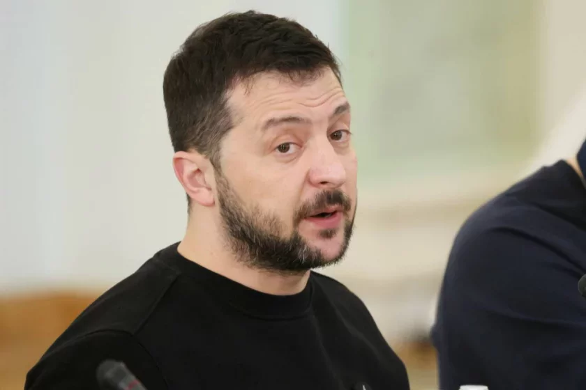 Zełenski zaskoczył dziennikarzy podczas konferencji prasowej.