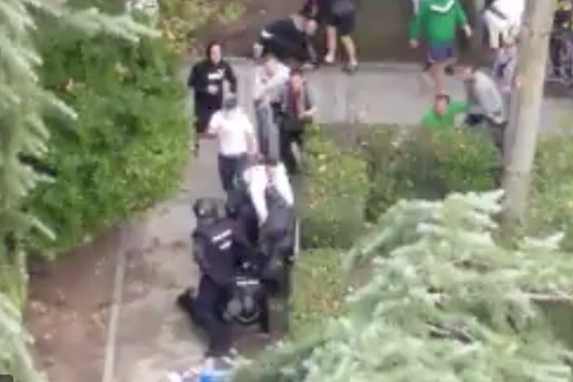 Kibice Legii starli się z policją w Madrycie.