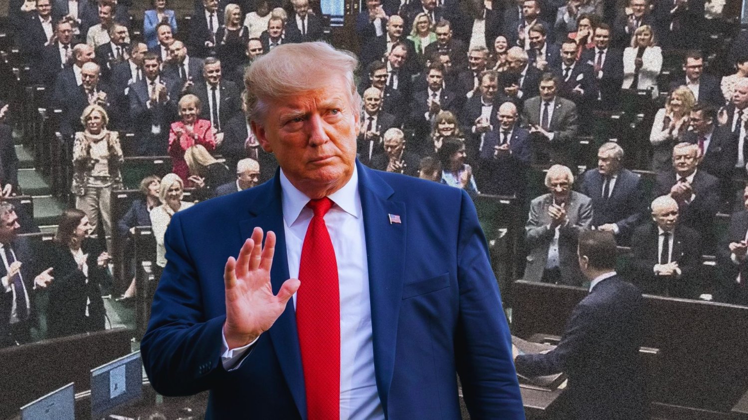 Donald Trump na tle polityków PiS w Sejmie