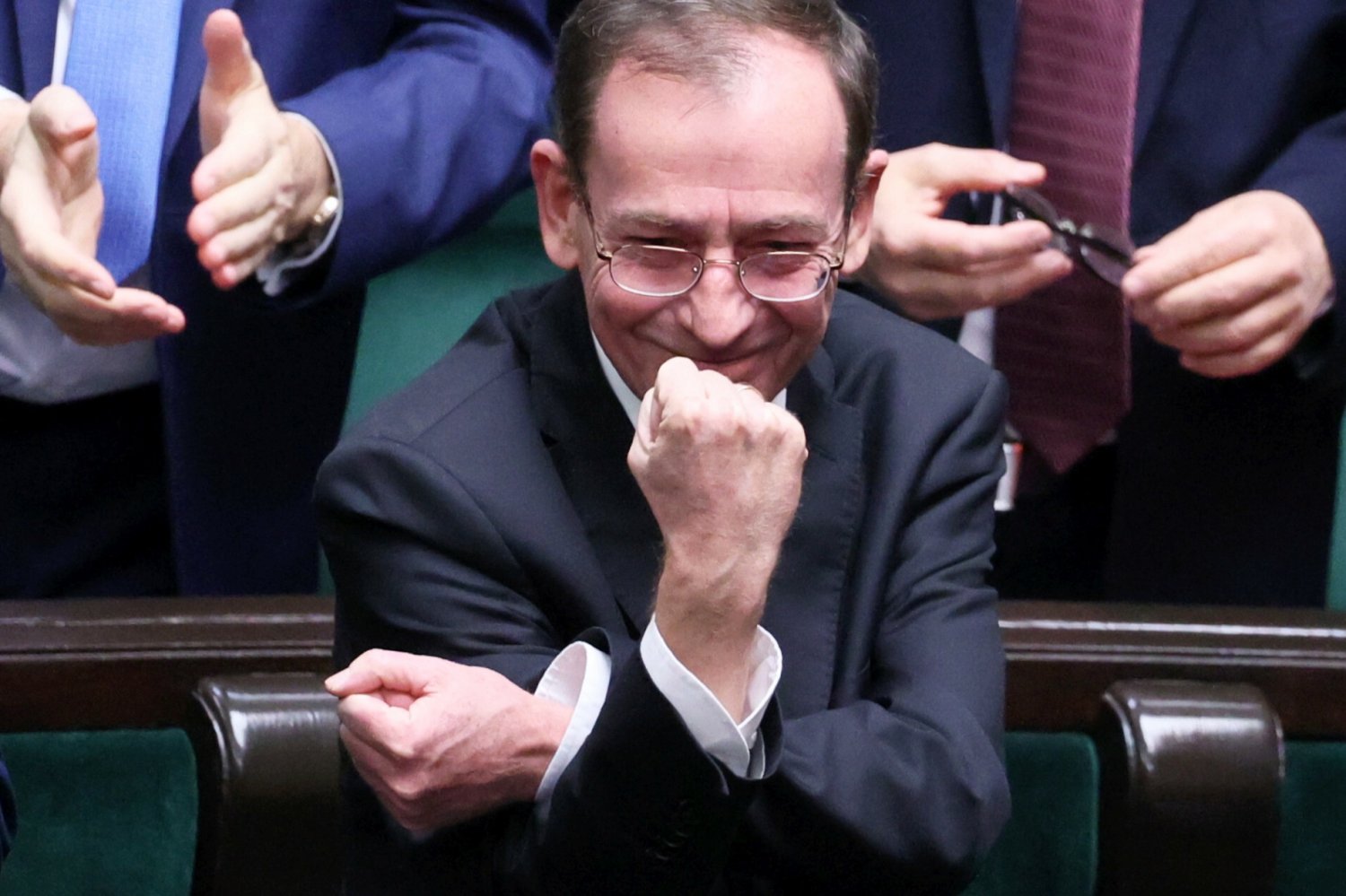 Kamiński w Sejmie. Pokazał posłom gest Kozakiewicza.