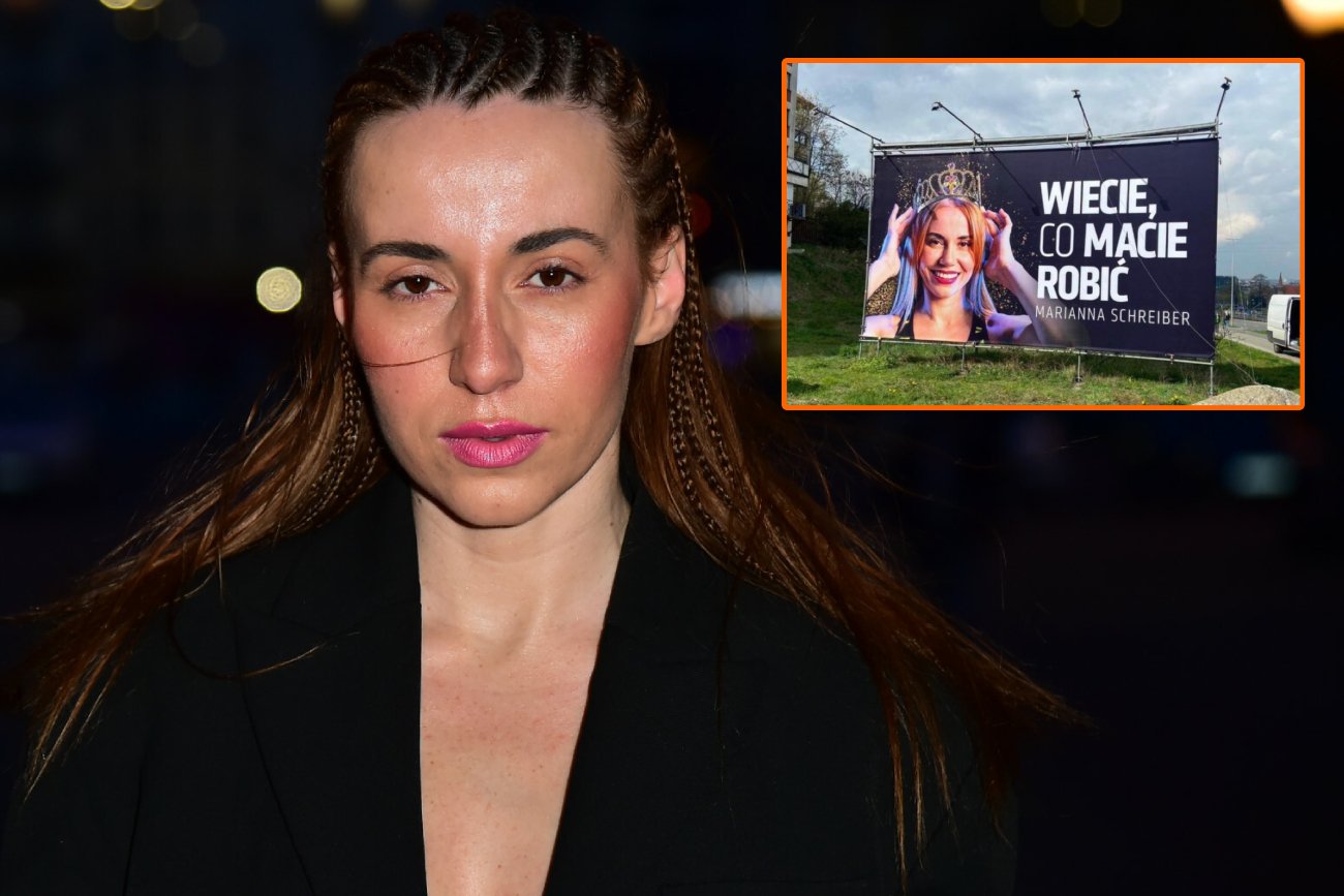 O co chodzi z plakatami Schreiber w koronie? Uderza w męża przed wyborami