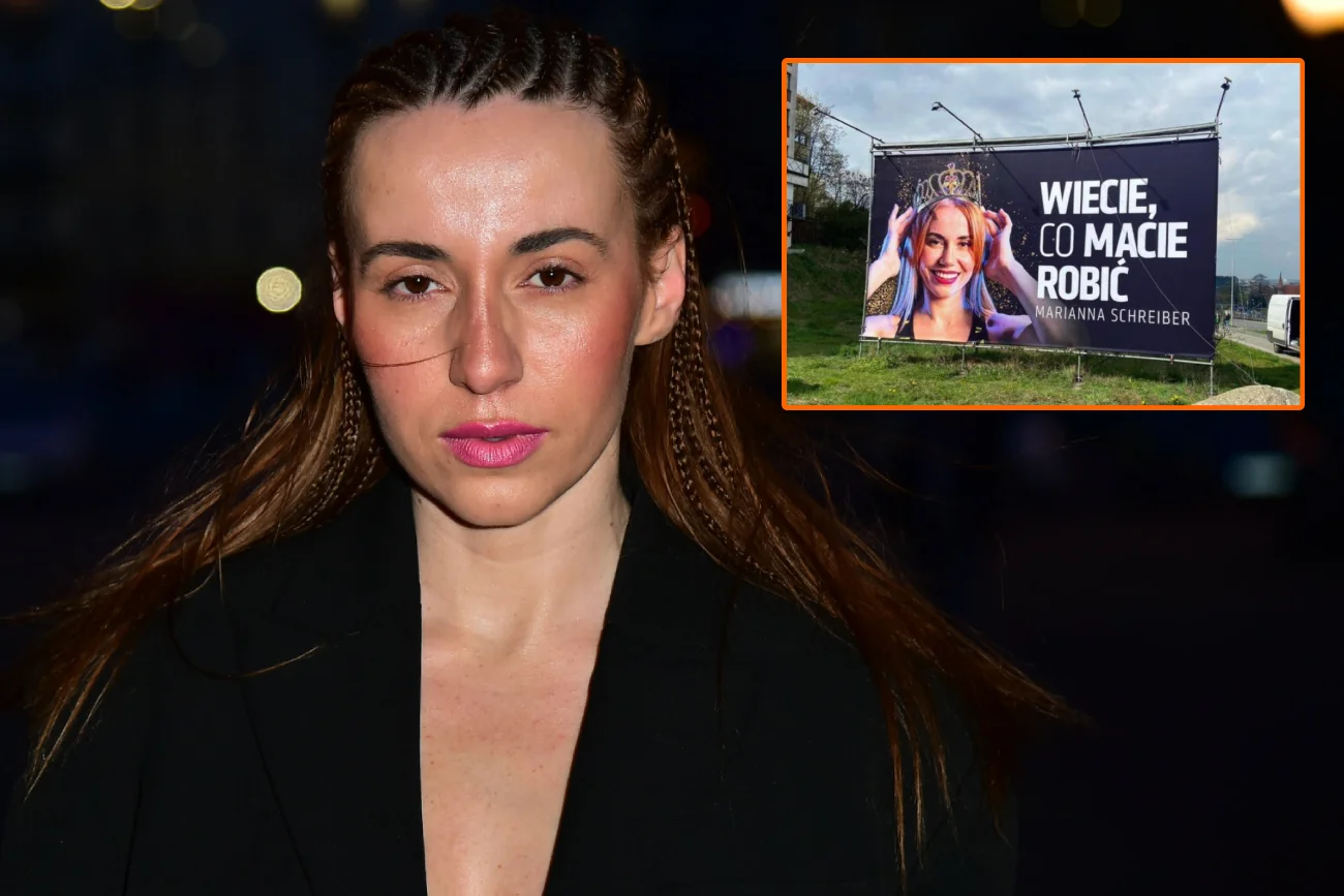 O co chodzi z plakatami Schreiber w koronie? Uderza w męża przed wyborami