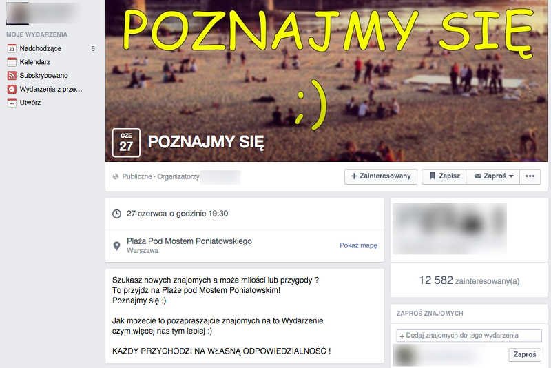 W Warszawie internauci organizują ogromną imprezę na plaży pod Mostem Poniatowskiego.
