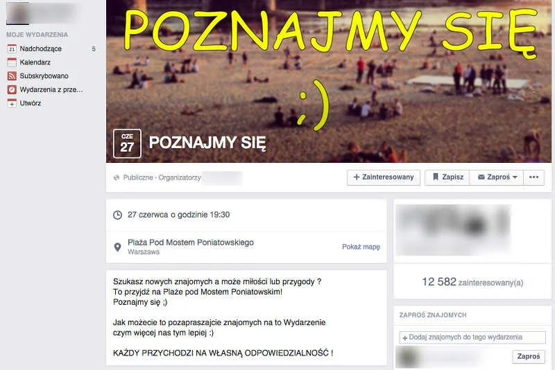 W Warszawie internauci organizują ogromną imprezę na plaży pod Mostem Poniatowskiego.