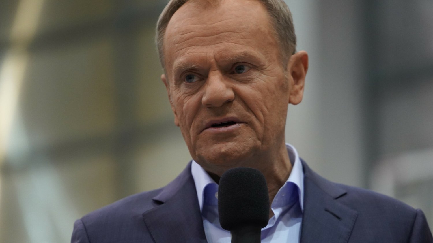 Donald Tusk podczas spotkania w Siedlcach.