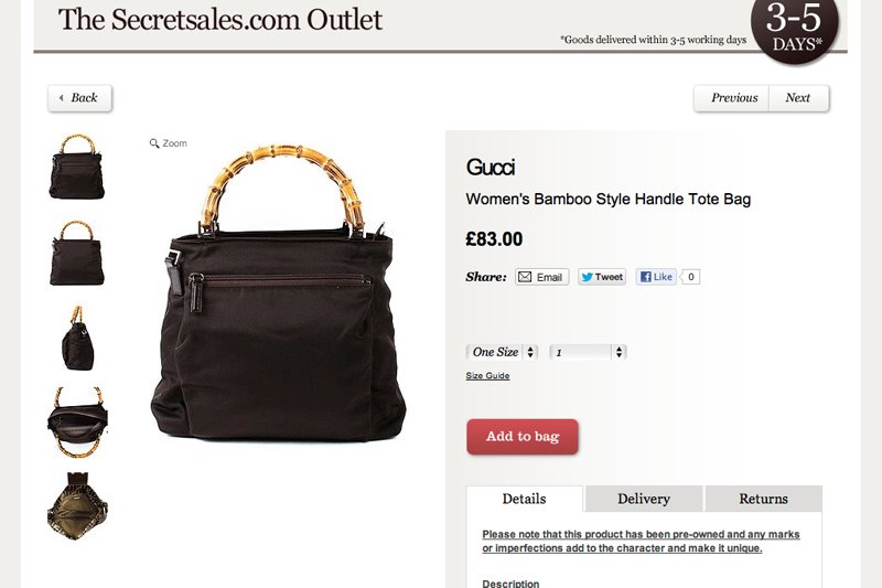 Torebkę od Gucciego można kupić już za 83 GBP.