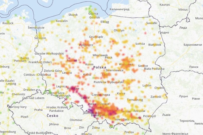 Rano sytuacja smogowa w Polsce wyglądała jeszcze gorzej.