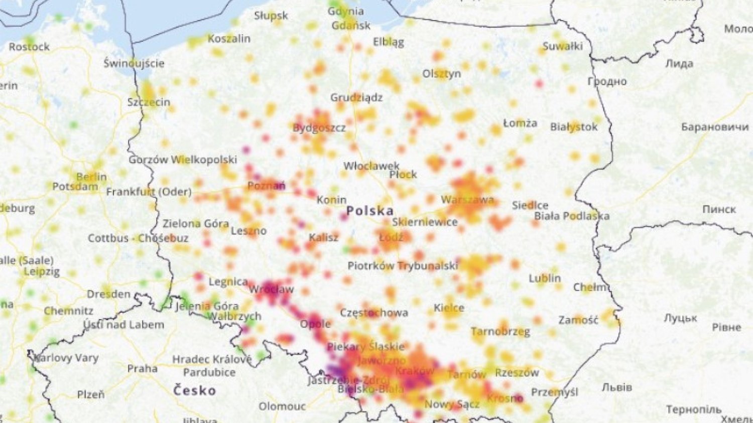 Rano sytuacja smogowa w Polsce wyglądała jeszcze gorzej.