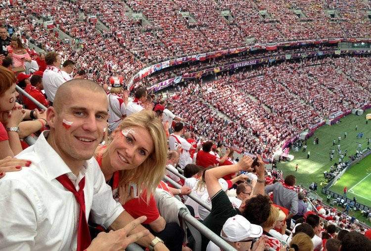 Na Stadionie Narodowym podczas meczu otwarcia Euro 2012