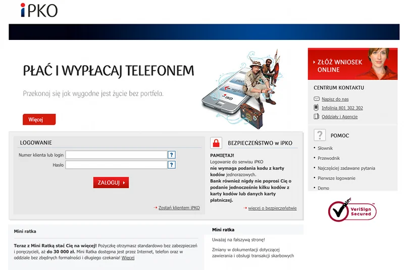 Podrabiana strona iPKO.
